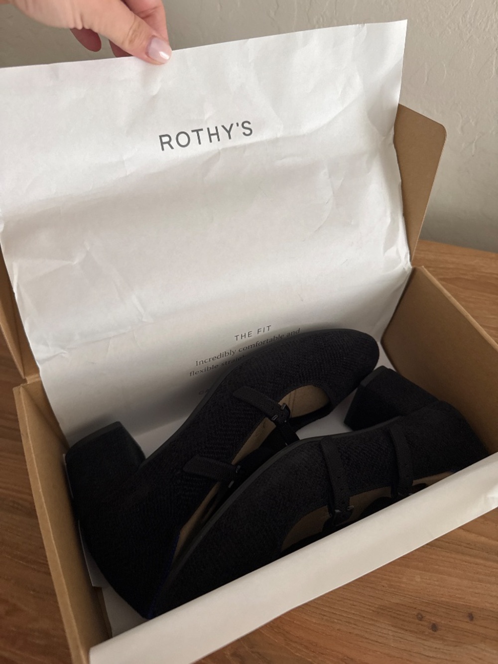 Rothy's The ReVelvet™ Double Buckle Mary Jane Heel - ReVelvet™ Black Size 8 - Picture 4 of 7